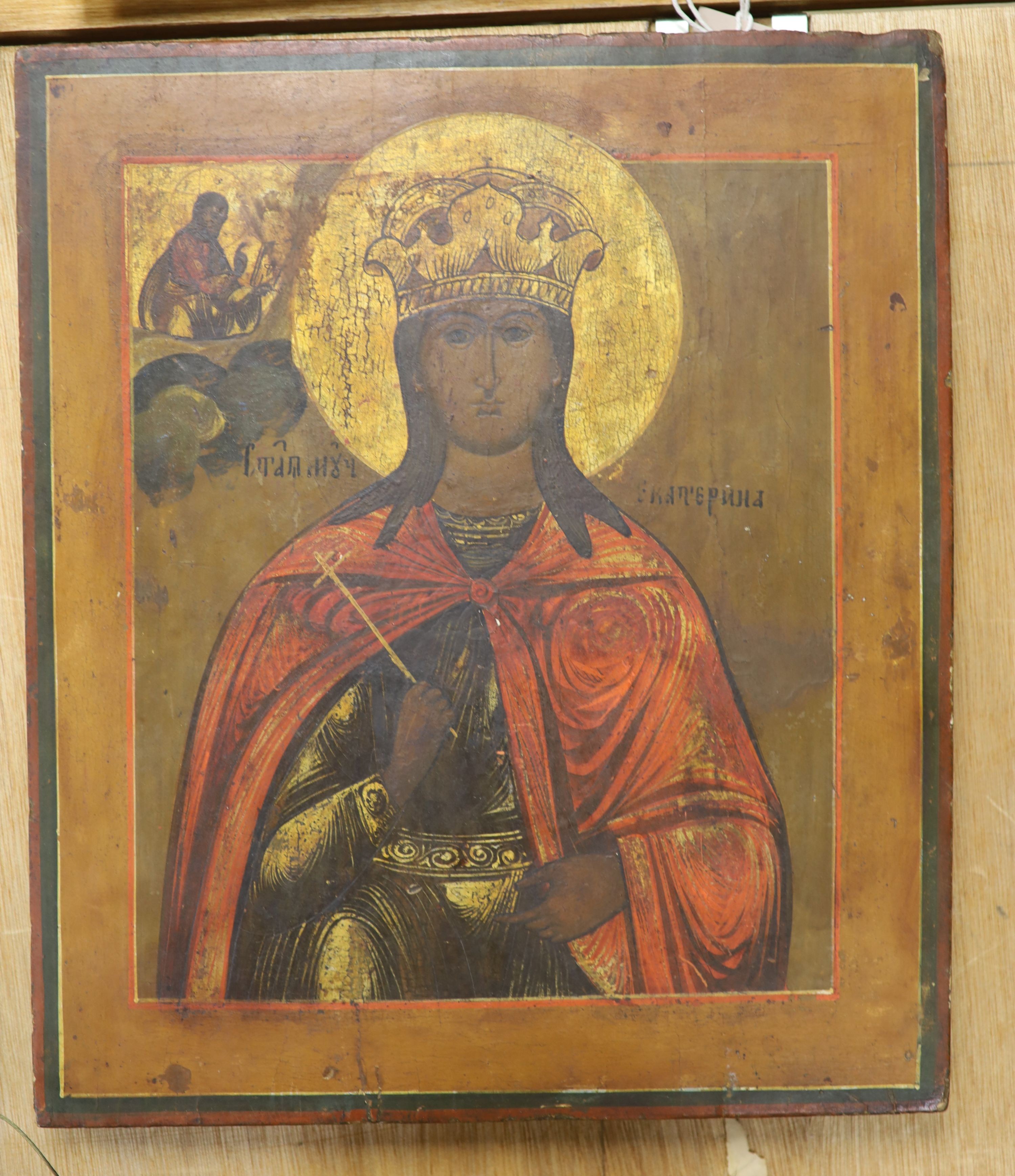 Russian School, icon, King of Heaven, 36 x 31cm.